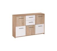 AltoBuy List - Buffet 5 Portes 2 Tiroirs Aspect Bois
