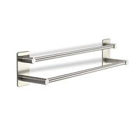Listel à Crochets TALIDA Acier Inox Autoadhésif avec Patin Adhésif 3M (Longueur : 435 mm/Ø Listel 12 mm) avec 3 Crochets S pour Cuisine et Bain Crochet Portemanteau de SO-TECH®