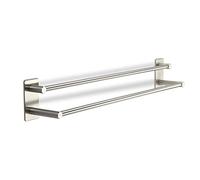Listel à Crochets TALIDA Acier Inox Autoadhésif avec Patin Adhésif 3M (Longueur : 585 mm/Ø Listel 12 mm) avec 3 Crochets S pour Cuisine et Bain Crochet Portemanteau de SO-TECH®
