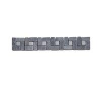 Listel en Marbre - ALBEDO PIERRE - Solto Mix AL-060 - Noir et Blanc - 30x1 cm - Mosaïque Authentique