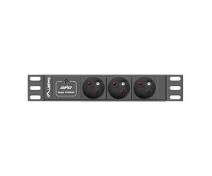 Listwa zasilająca Lanberg do szaf 10" 1U 16A PDU 3x PL 2m czarna Lanberg