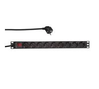 Listwa zasilająca LogiLink do szaf PDU9C02 19" 16A PDU 9x Schuko 2m czarna Logil