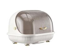 lisutupode Égouttoir à Vaisselle - Boîte Gain de Place avec Plateau,Séche-Vaisselle à Couvercle Transparent,pour Couverts, Tasses à Café, Verres, Petit Appartement, Station