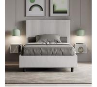 Lit 1 place et demi - Goya - 120x190 - Sommier inclus - Design élégant - Fabriqué en Italie