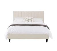 Concept Usine Lit Cambridge 140x190 cm en velours beige
