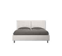 Lit 175 x 212 x 110 cm en simili sans sommier pour 2 personnes de couleur