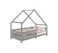Lit 196 x 96 x 158 cm en pin sans sommier pour 2 personnes de couleur