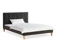 HOMESTYLE4U Lit Rembourré Anthracite 140x200 cm