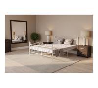 Lit 2 Places JULIE en Métal - 140x190 cm avec Sommier Inclus