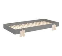 Lit Empilable Modulo Puzzle Gris 90x200 cm - Design Minimaliste et Pratique