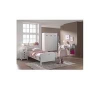Lit 90x200cm + Chevet + Armoire 3 Portes + Bureau - MILADY -