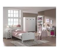 Lit 90x200cm + Chevet + Armoire 3P + Pack Bureau - MILADY -