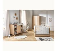 Chambre Nova blanc lin : lit, commode, armoire