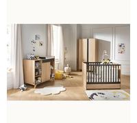 Sauthon Chambre Nova – Lit et commode gris volcan