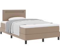 Lit à ressorts avec matelas Cappuccino 120 x 190 cm Simili cuir