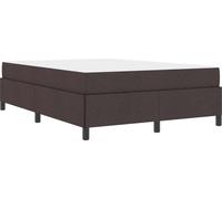 Lit à ressorts avec matelas Marron foncé 140 x 190 cm tissu