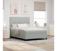 Lit à ressorts avec matelas vidaXL Gris clair 140x200 cm Velours 3339770 G