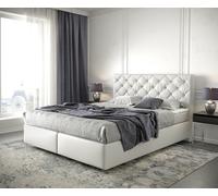 Lit à sommier tapissier Dream-Great 160x200 Cuir synthétique Weiß