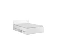 Pegane Lit adulte 2 places - Blanc mat