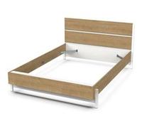 Lit Double "Craft" extractible - Bois - 140 x 200 cm - Marron