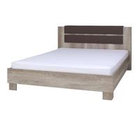 Lit adulte design ROMI 160x200 cm coloris dab canyon. Ideal pour votre chambre à coucher 200 Marron