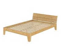 Lit adulte en pin naturel 160x200 lit robuste, design moderne, avec sommier à lattes 60.62-16