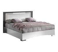 Lit altobuy 207 x 172 x 105 cm en polyester sans sommier pour 2 personnes de couleur blanc Blanc G