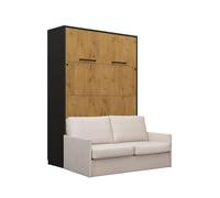 Lit armoire canapé 2 personnes crème - LOLITA