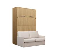 Lit armoire canapé 2 personnes crème - LOLITA