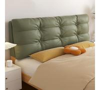 Lit Arrière-Plan Tête De Tête Doux Rembourré Dossier Monté Sur Mur | Plaque De Coussin Amovible,Traversin Rempli De Mousse,Coussin De Lombaire Pour Canapé-Lit,Vert,Paste 71"/Cal King