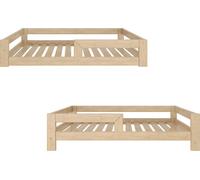 Lit au sol convertible en lit d'enfant, 80x160 cm Pieds de lit 11 cm