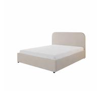 Concept Usine Lit Houston avec coffre de rangement 140x190 cm velours beige