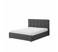 Santa lit avec coffre de rangement 160x200cm velours gris foncé