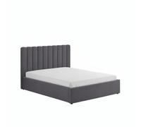 Savannah lit avec coffre de rangement 160x200cm velours gris foncé