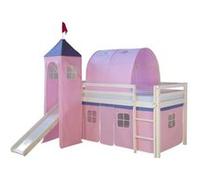 Lit avec tour tunnel et rideaux rose Rose G
