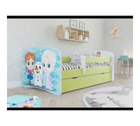Kocot Kids Lit Babydreams La Reine des neiges vert avec un tiroir matelas 140/70 - 5903282036994