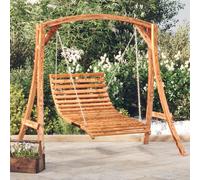 vidaXL Balançoire de lit en bois de proue massif, finition teck, 115x147x46 cm, Brun