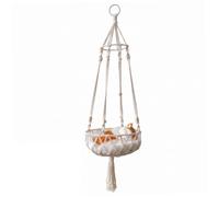 Lit balançoire pour chat, lit pour chat suspendu en maille Boho 12x43in | Design adapté à l'été, style décoratif bohème, suspension peu encombrante, idéal pour le salon et le jeu des chats.