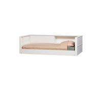 Lit banquette 90x200 cm pin blanc CARTER