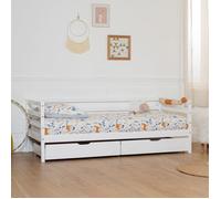 Happy Garden Lit banquette enfant JULES 190 x 90 cm, sommier, anti-chute, 2 tiroirs gigognes