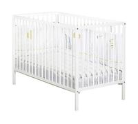 Lit bébé - 120 x 60 cm - Babyprice First - Tout barreaux - En bois blanc