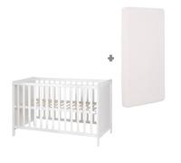 Lit Bébé 2en1 Cododo Et Lit Indépendant Avec Matelas Universal Blanc TU