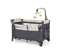 Lit bébé 5 en 1 avec table à langer, berceau cododo et parc pliable, rangement et transport faciles