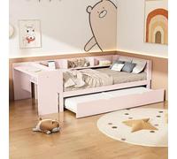 Lit bébé 90x200 avec bureau et étagères, canapé-lit convertible en lit simple, lit de jour avec lit escamotable sur roulettes, canapé-lit pour adolescents avec sommier à lattes, canapé-lit pour chambr