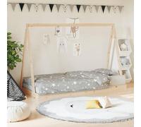 Lit bébé 90x200 cm en bois massif de pin non traité, lit-cabane tipi avec sommier à lattes, lit de transition pour enfants à partir de 4 ans, compatible avec un matelas de 90x200 cm