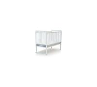 WEBABY - Lit bébé coulissant en bois 60x120 LIVO Blanc| Sommier réglable 3 hauteurs |4 roues multidirectionnelles avec frein