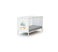 Lit bébé à barreaux en bois massif RENARD 60x120