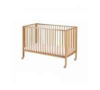 Lit Bb Barreaux Pliable 60x120 Cm En Htre Massif Naturel