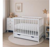 Lit bébé avec tiroir New Baby BASIC blanc