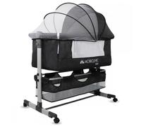 Berceau 3 en 1, Lit pour bébé, Mobiclinic Berceau, Lit d'appoint réglable, 87 x 58-66 x 81-76 cm, avec roulettes et matelas, Hauteur réglable en 3 Night